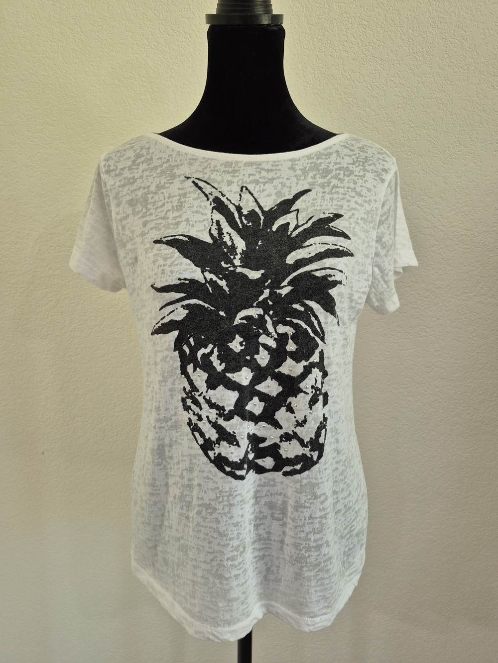 Pineapple Graphic Short Sleeve Tee - White